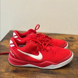 Nike Kobe 8 Protro Universit Red and White Sneakers Low-Top Athletic Design 6
